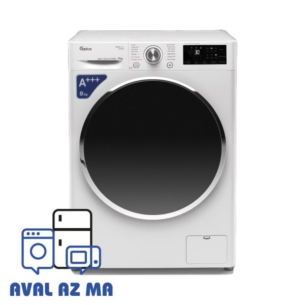 ماشین لباسشویی جی پلاس 8 کیلویی مدل GWM-M880W-IND سفید