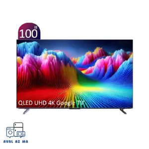 تلویزیون QLED UHD 4K Google TV هوشمند ایکس ویژن سری X مدل X25 سایز 100 اینچ